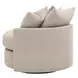Stitch and Hand Upholstery Gellar Jute Performance Fabric Upholstered Swivel Lourne Petite Sofa Chair with Pillows