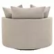 Stitch and Hand Upholstery Gellar Jute Performance Fabric Upholstered Swivel Lourne Petite Sofa Chair with Pillows