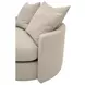 Stitch and Hand Upholstery Gellar Jute Performance Fabric Upholstered Swivel Lourne Petite Sofa Chair with Pillows