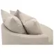 Stitch and Hand Upholstery Gellar Jute Performance Fabric Upholstered Swivel Lourne Petite Sofa Chair with Pillows