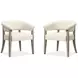 Braelyn Beige Upholstered Host Chair Set of 2