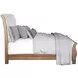 Coventry Hall Pecan King Upholstered Sleigh Bed