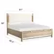 Sunset Cove Sanibel Brown and Cream King Upholstered Panel Bed