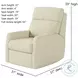 Mimi Maximus Sand Wall Hugger Power Headrest Recliner with SoCozi Massage