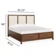 Ridgefield Russet and Cream California King Upholstered Storage Panel Bed