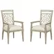 Clearview Oyster Performance Fabric Upholstered Essex Arm Chair Set of 2