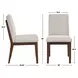 Canton Brown and Beige Upholstered Side Chair Set of 2