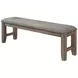 Harrisburg Gray Upholstered Dining Bench