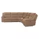 Bronco Plush Tobacco 6 Piece Modular Zero Gravity Power Reclining Sectional with Power Adjustable Headrest and USB Charging