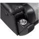 Nikko Black 74" Loveseat with Dual Recliner and Nailhead Trim