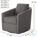 Daisey Wendover Charcoal Swivel Glider