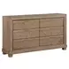Montana Brown 6 Drawer Dresser