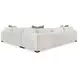 Great Room White 40"D 2 Piece Sectional with Throw Pillows and Runner Base