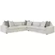 Great Room White 2 Piece Sectional with Runner Base