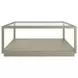 Glaze Bezel Square Glass Top Occassional Table Set