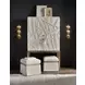 Melange Cream and Champagne Dream Weaver 2 Door Bar Cabinet with LED
