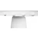 Lucian Matte White Lacquer 61.5" Dining Table With Studded Edge Top And Tapered Base