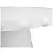Lucian Matte White Lacquer 61.5" Dining Table With Studded Edge Top And Tapered Base