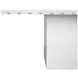 Lucian Matte White Lacquer 85.75" Dining Table With Studded Edge Top And Tapered Base