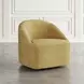 Lulu Gold Upholstered Swivel Accent Chair
