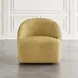 Lulu Gold Upholstered Swivel Accent Chair