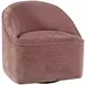 Lulu Red Upholstered 360 Swivel Accent Chair