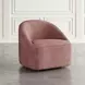 Lulu Red Upholstered 360 Swivel Accent Chair