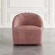 Lulu Red Upholstered 360 Swivel Accent Chair