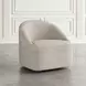 Lulu Brown Upholstered Swivel Accent Chair