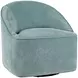Lulu Blue Upholstered Swivel Accent Chair