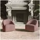 Lulu Red Upholstered Swivel Accent Chair