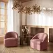 Lulu Red Upholstered 360 Swivel Accent Chair