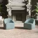 Lulu Blue Upholstered Swivel Accent Chair