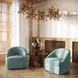 Lulu Blue Upholstered Swivel Accent Chair