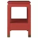 Eave Red Rectangular Bedside Table with 1 Drawer