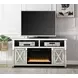 Noralie Silver and Gray 59" TV Stand with Fireplace and Storage