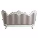 Vanaheim Beige and Gold 97" Sofa with Nailhead Trim
