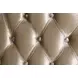 Vanaheim Beige and Gold 78" Loveseat with Pillow and Nailhead Trim