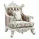 Vanaheim Gold Upholstered Accent Chair with Pillow and Nailhead Trim
