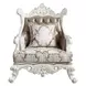 Vanaheim Gold Upholstered Accent Chair with Pillow and Nailhead Trim