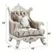 Vanaheim Gold Upholstered Accent Chair with Pillow and Nailhead Trim