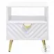 Gaines White High Gloss Rectangular End Table