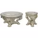 Danae Champagne and Gold Glass Top Occassional Table Set