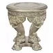 Danae Champagne and Gold Glass Top Occassional Table Set