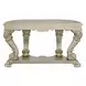Danae Champagne and Gold D Shape Sofa Table