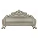 Sorina Beige and Antique Gold 99" Sofa with Pillows and Nailhead Trim