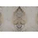 Sorina Beige and Antique Gold 99" Sofa with Pillows and Nailhead Trim