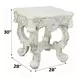 Adara Antique White Square End Table