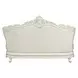 Adara Pearl White Living Room Set with Pillows and Nailhead Trim