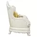 Adara Pearl White Living Room Set with Pillows and Nailhead Trim